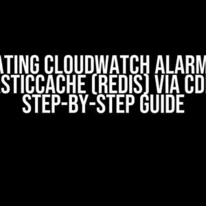 Creating CloudWatch Alarm for ElasticCache (Redis) via CDK: A Step-by-Step Guide