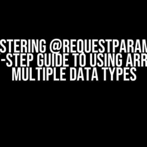 Mastering @RequestParam: A Step-by-Step Guide to Using Arrays for Multiple Data Types