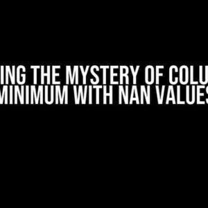 Unraveling the Mystery of Column-Wise Minimum with Nan Values