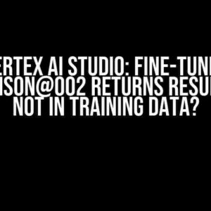 Vertex AI Studio: Fine-tuned chat-bison@002 returns results are not in training data?